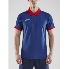 Craft Sport-Polo Pro Control (100% Polyester) navy blue/red Men